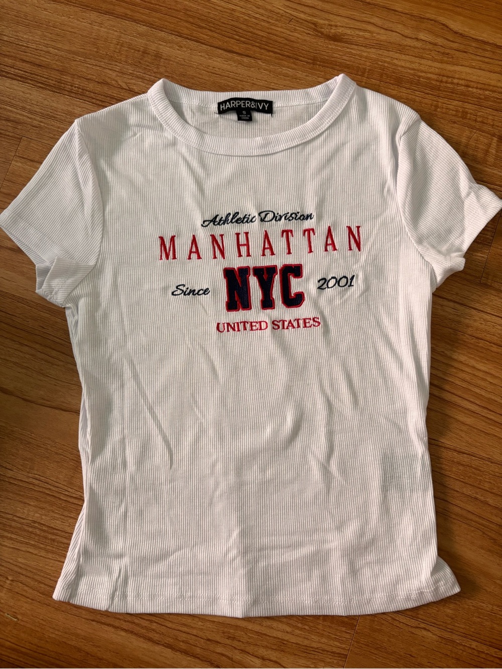Harper & Ivy White 'Manhattan NYC' Girls' Short Sleeve Tee